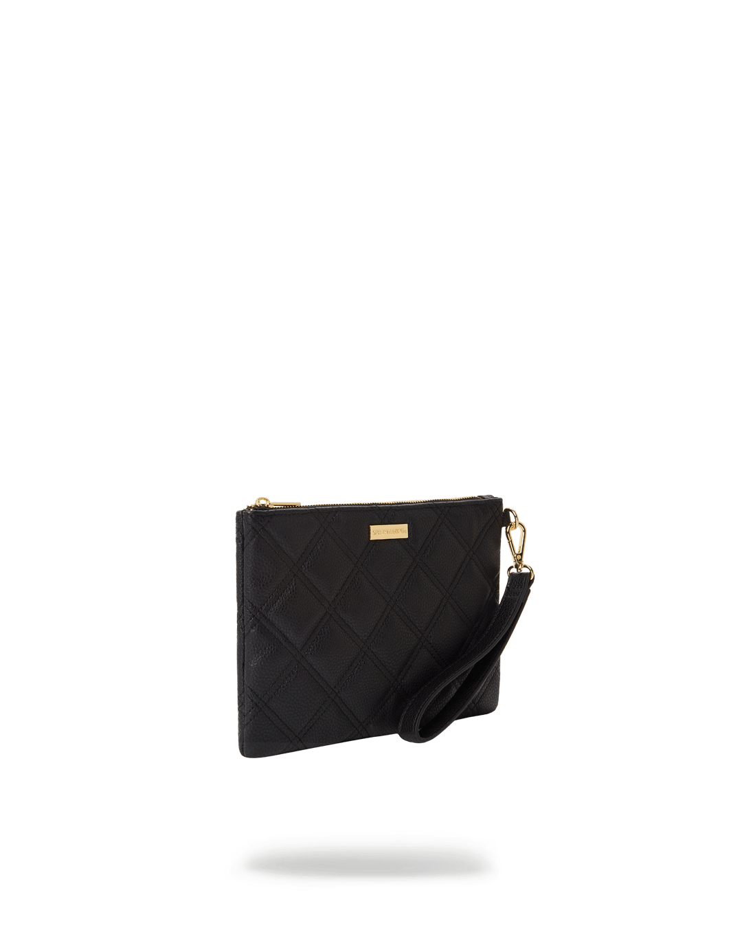 NOIR QUILT GOLD CHAIN SHARK CROSSOVER CLUTCH - Image 3