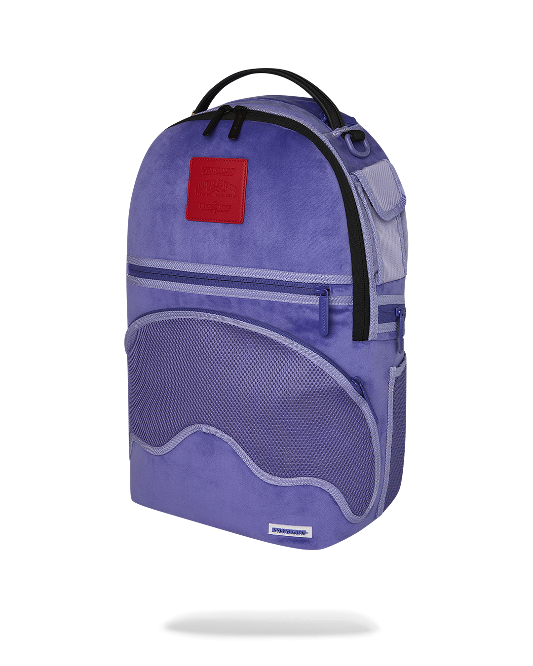 REVERSE MODE - PURPLE VELOUR TO BLACK CHECK BACKPACK - Image 9