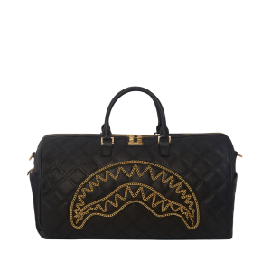 NOIR QUILT GOLD CHAIN SHARK DUFFLE