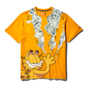GARFIELD CAT STRATCH GRAPHIC T-SHIRT (ORANGE)