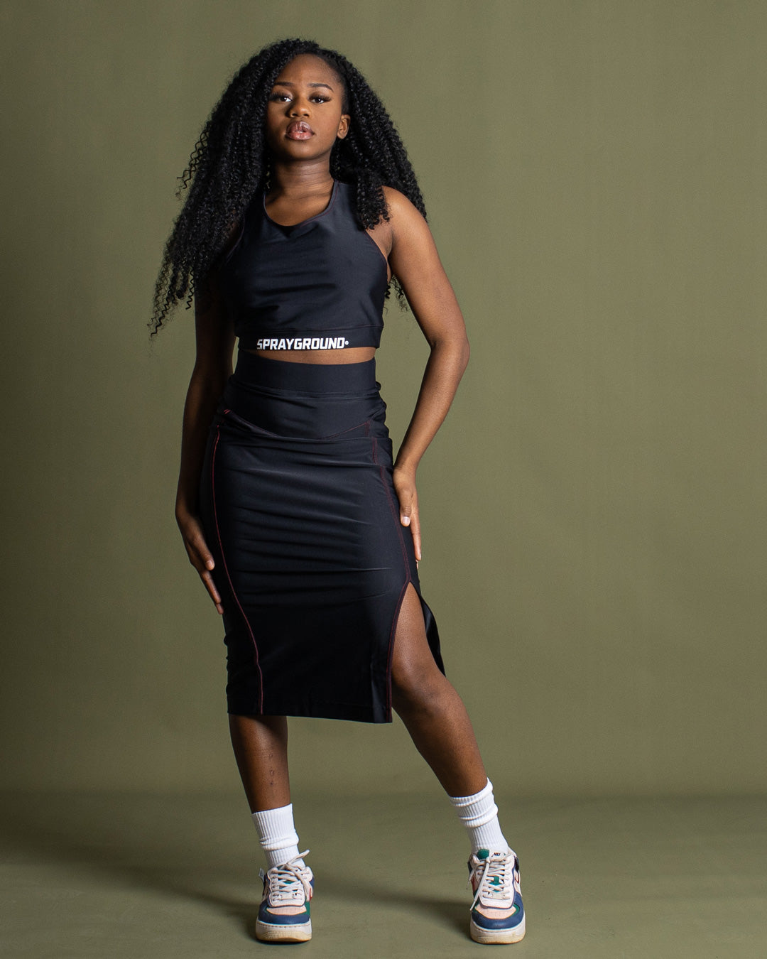 LONGUETTE SKIRT (BLACK) - Image 2